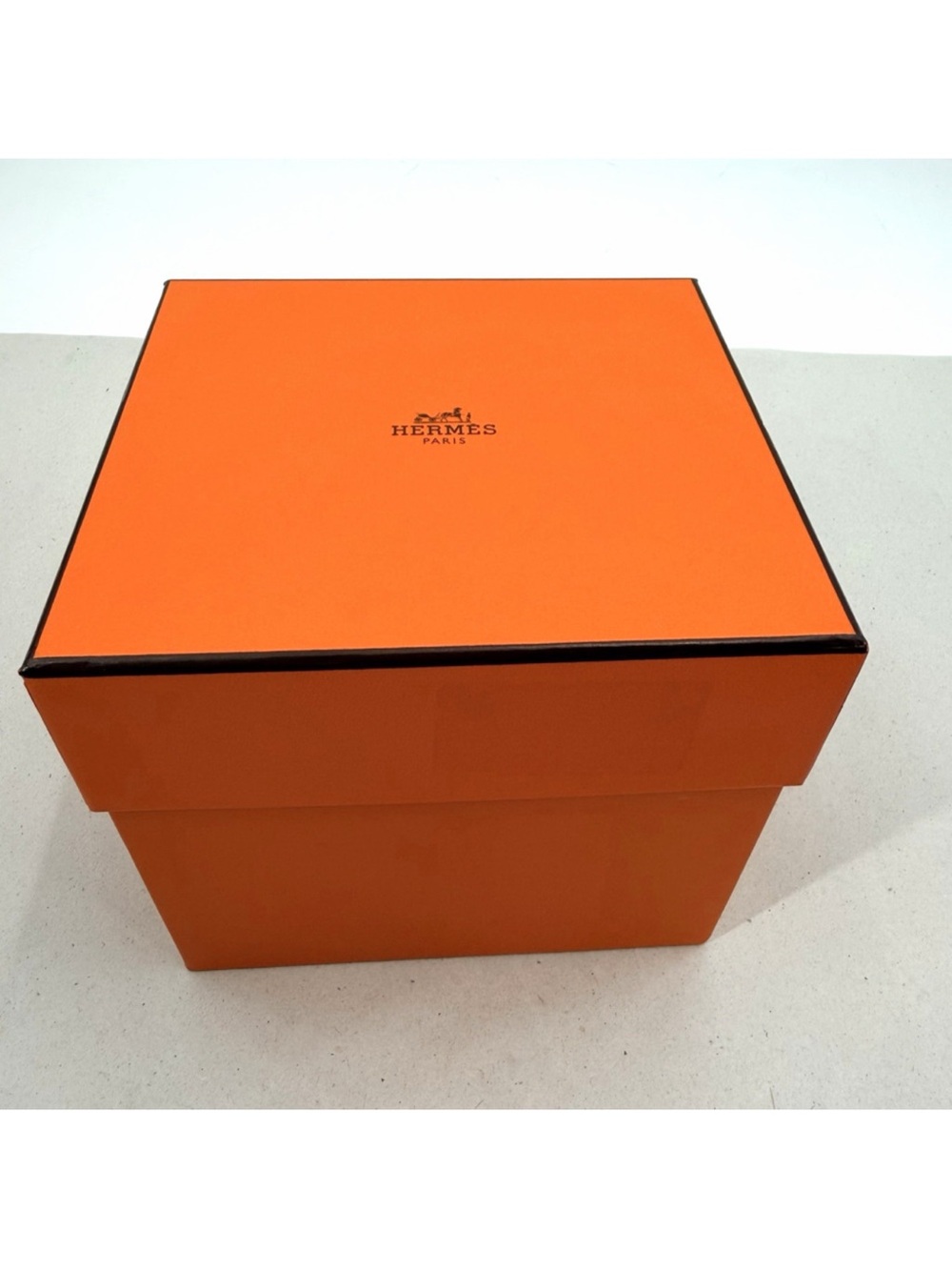 HERMES Authentic Orange Empty Gift Box - 6.25" x 5.75" x 5.5"